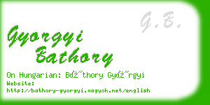 gyorgyi bathory business card